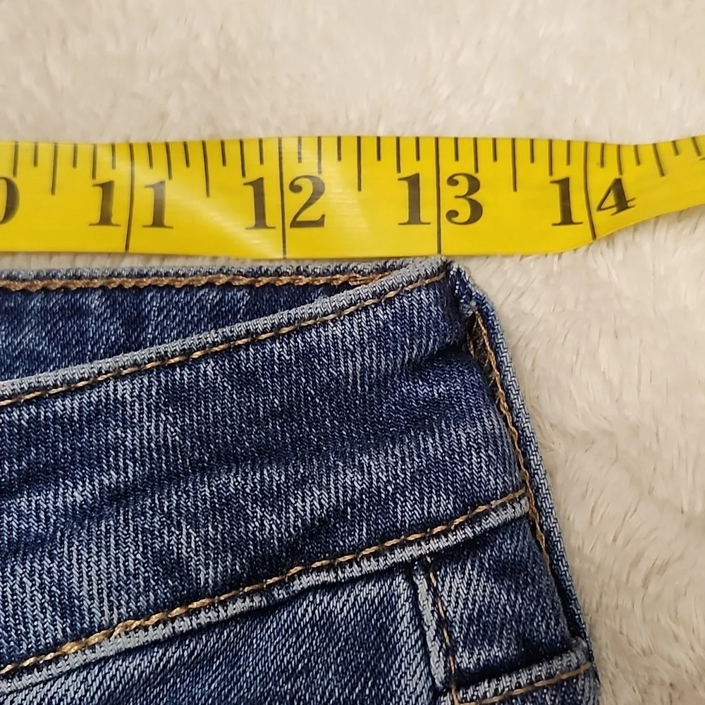 Old Navy Women's High-Rise O.G. Straight Leg Jeans - Size 0 Blue - Picture 7 of 10